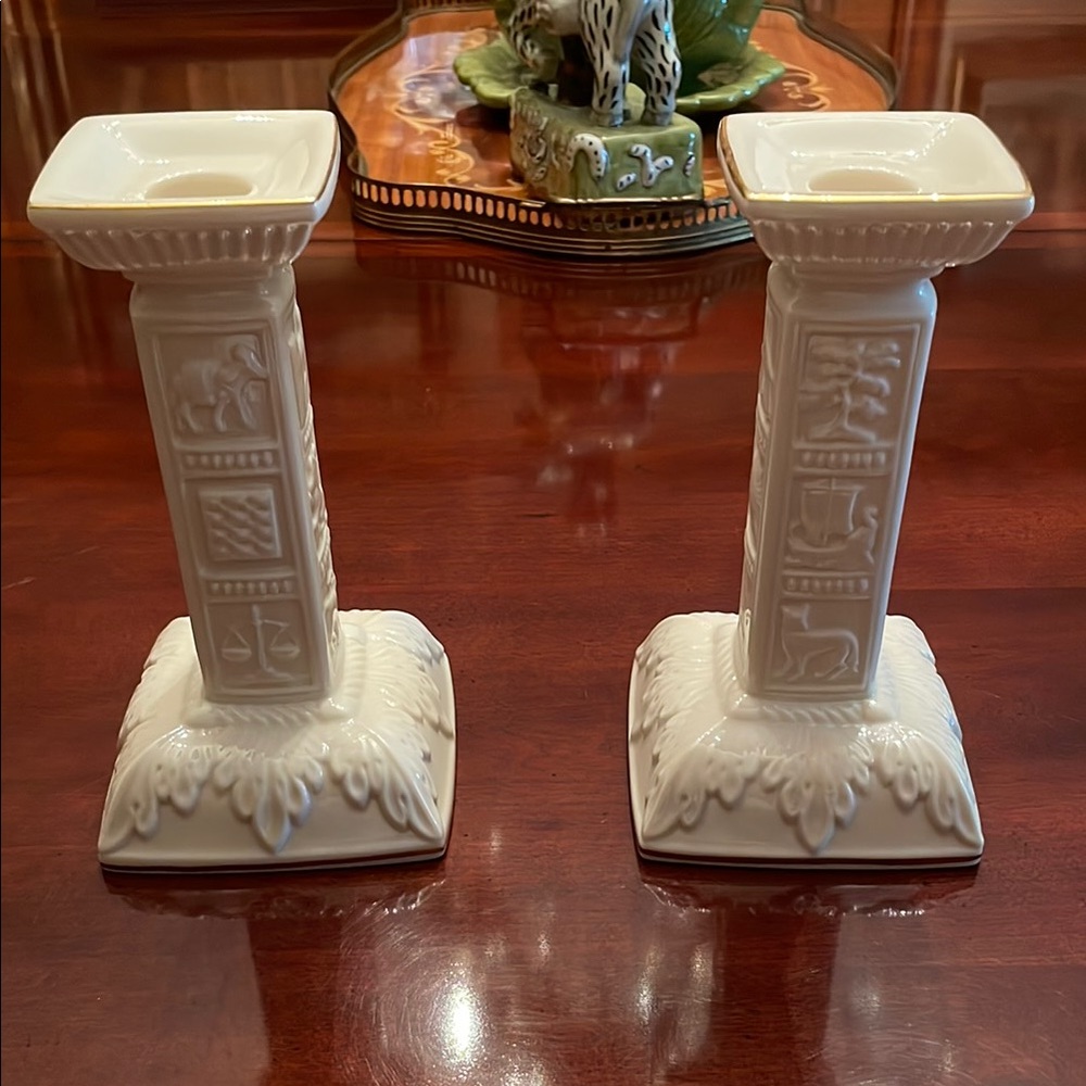 Elegant Lenox Jewish Sabbath Candle Holders